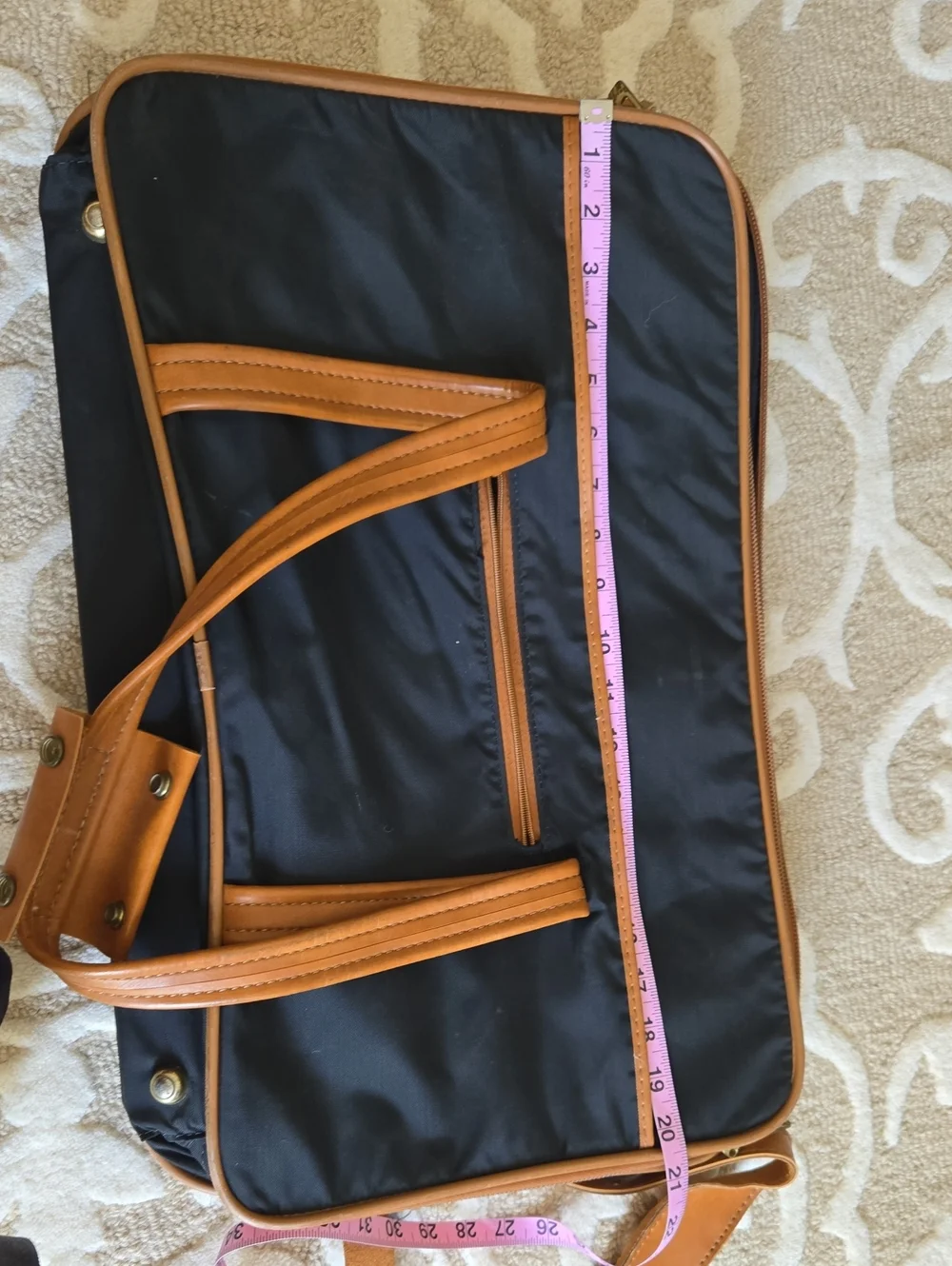 Hartmann Luggage Black Nylon Weekender Bag.